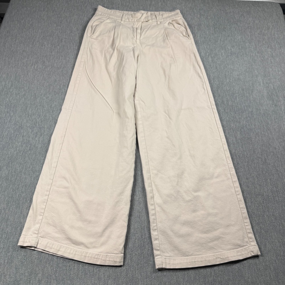 American Eagle Pants Womens 4 Regular Stretch Twill Pleated Wide Leg Trouser